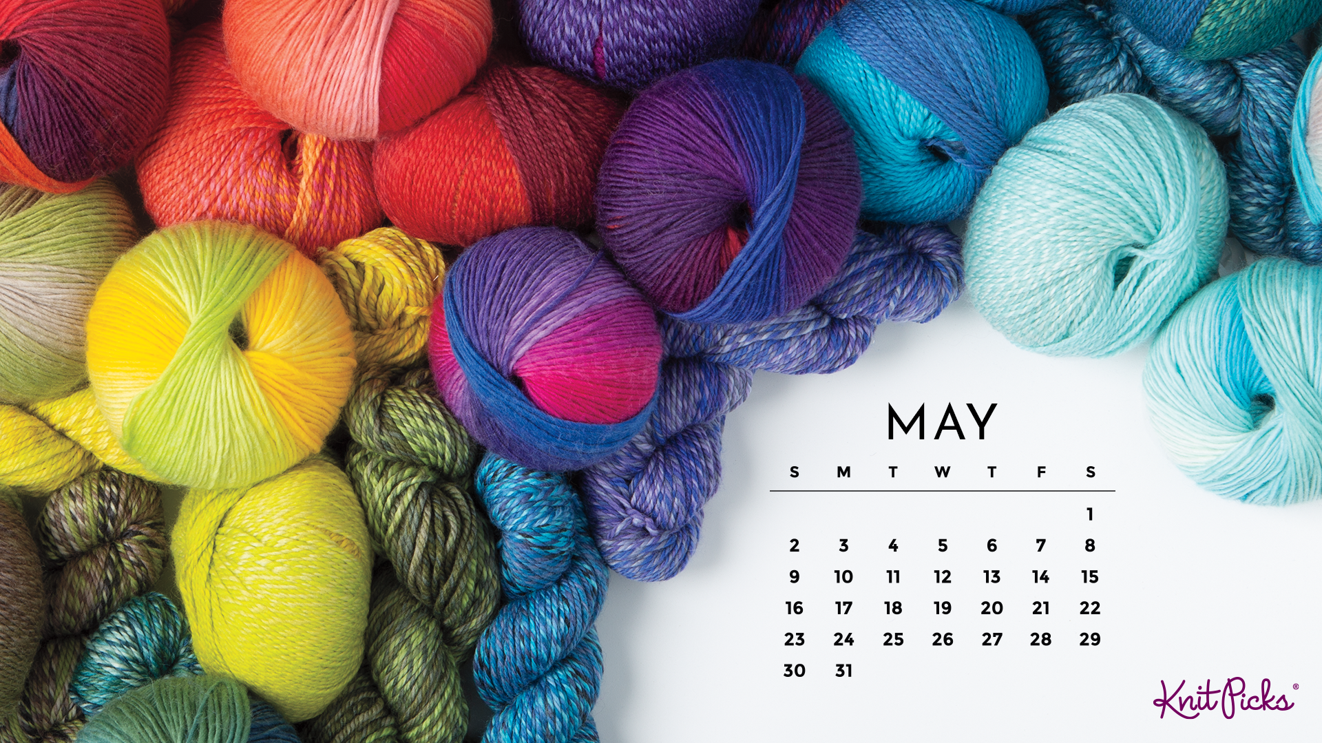 Free Downloadable May 2021 Calendar - The Knit Picks Staff